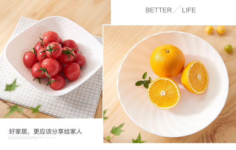 Home creative fruit plate simple multifunctional plastic candy plate PP thick durable environmental friendly snack plate Home creative fruit plate simple multifunctional plastic candy plate PP thick durable environmental friendly snack plate