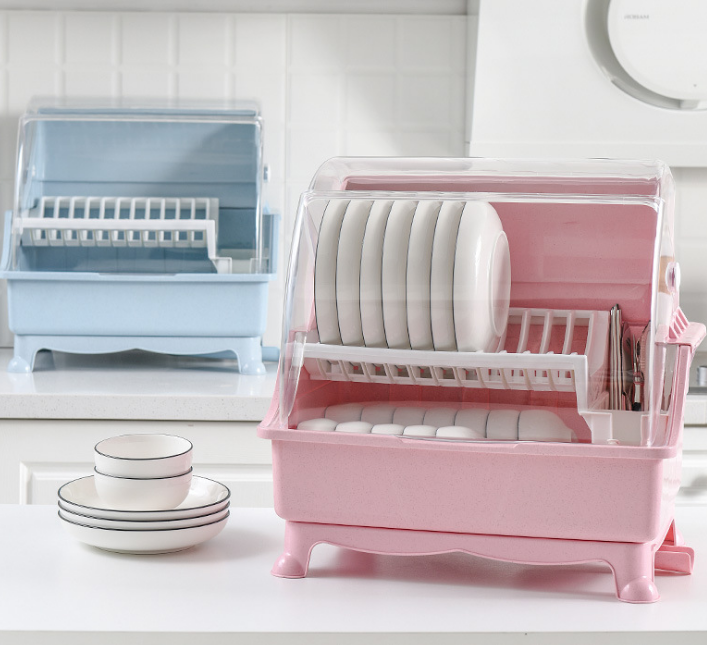 Kitchen Tableware Storage Box Bowl Drain with Cover Mini Bowl Cabinet Rack Tableware Household Multi-Functional Sealed Storage Rack