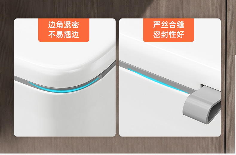 Kitchen Supplies Household Complete Cabinet with Lid Wall-Mounted Trash Can Bathroom Hanging Flip Toilet Basket