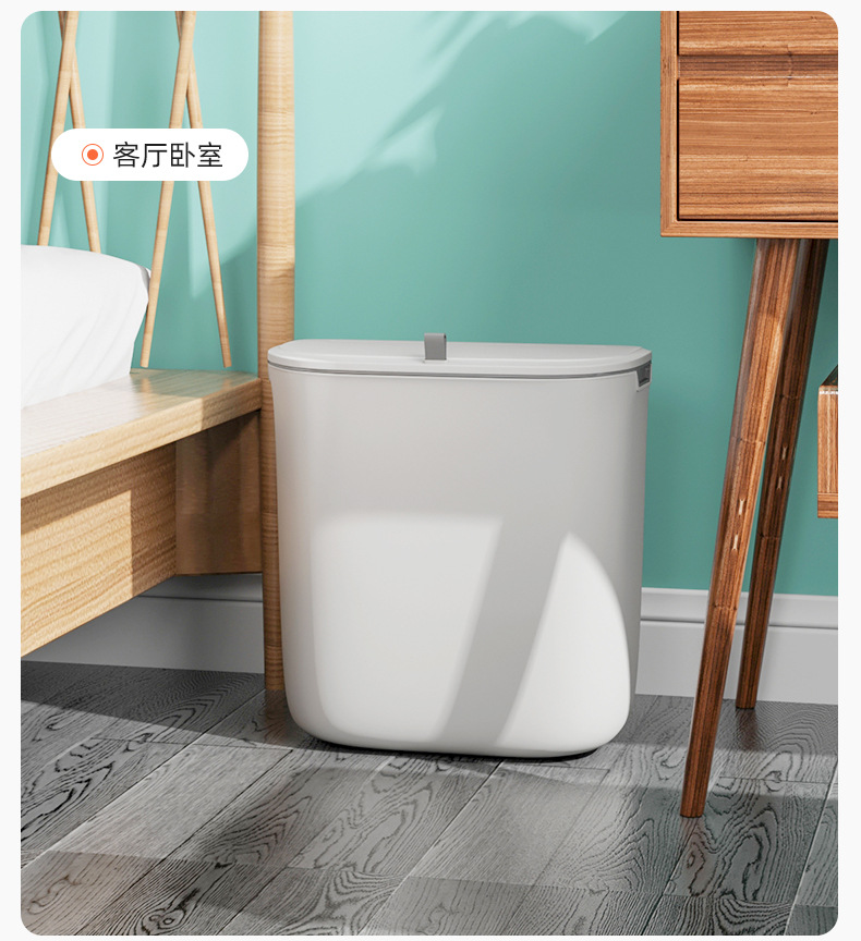Kitchen Supplies Household Complete Cabinet with Lid Wall-Mounted Trash Can Bathroom Hanging Flip Toilet Basket