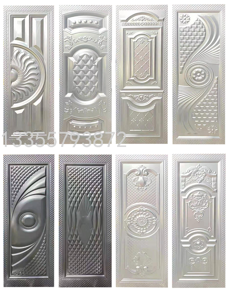 Factory Direct Sales Customized Cold Rolled Plate Embossed Door Panel Galvanized Door Surface Can Be Set Square