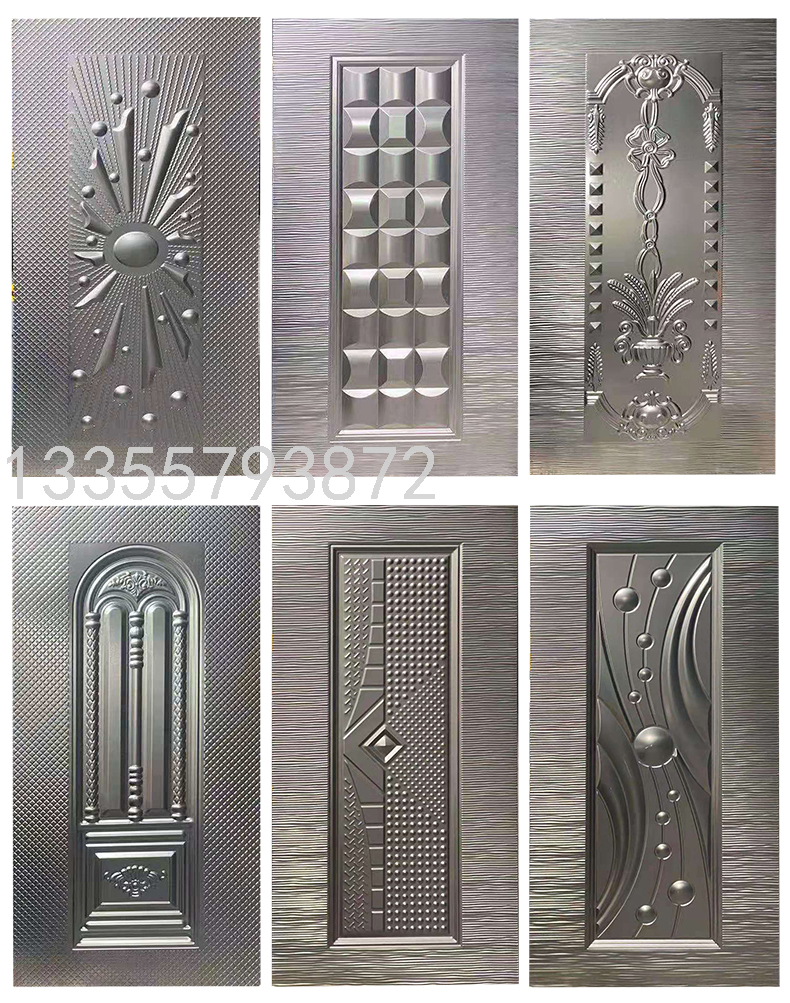 Factory Direct Sales Customized Cold Rolled Plate Embossed Door Panel Galvanized Door Surface Can Be Set Square
