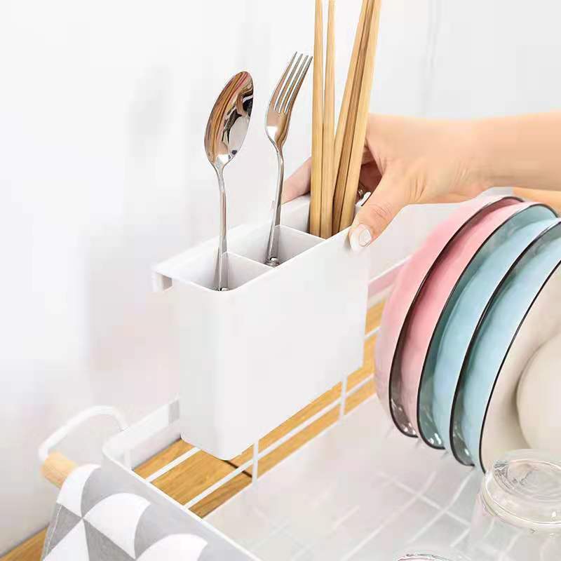 Kitchen Rack Bowl Rack Rag Drain Rack Double-Layer Kitchen Tableware Storage Box Dish Drying Rack Plate