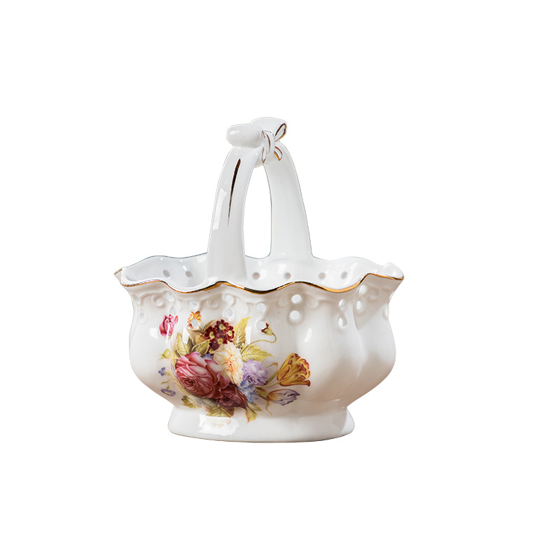 Nordic Style Ceramic Tableware Storage Storage Basket Hanging Basket Spoon Chopsticks Basket Scissors Fork Frame Snack Plate