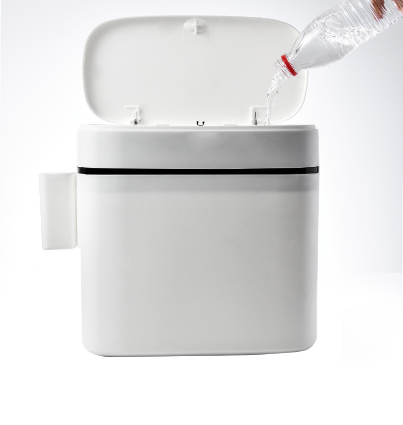 Toilet Waste Paper Trash Can with Lid Household Living Room Press Simple Creative Modern Nordic Covered Toilet