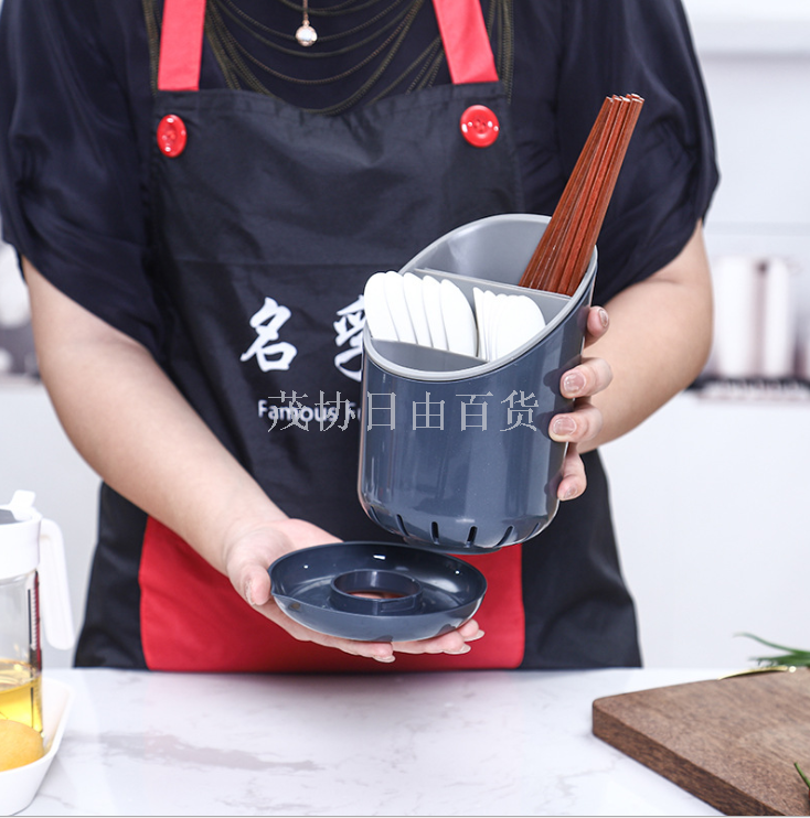 Wholesale multi-functional plastic chopsticks stand Spoon stand kitchen tableware storage stand chopsticks cannel