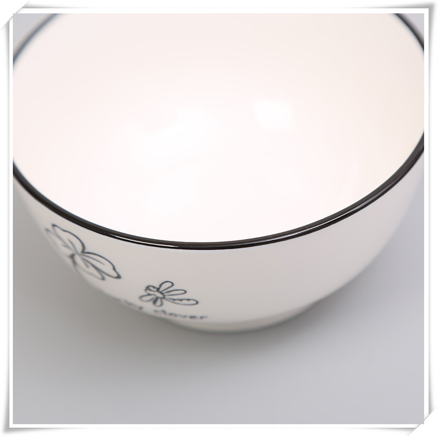 Simple Ceramic Bone China Bowl Plate Spoon Cutlery Household Plate Soup Bowl Fish Dish Random Combination Microwave