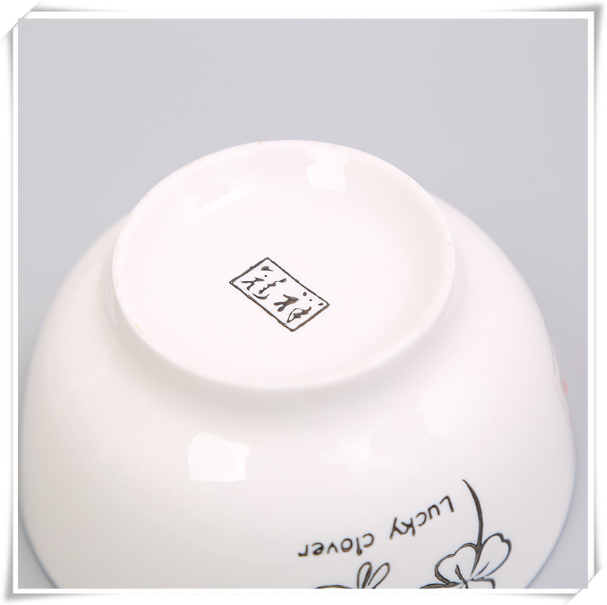 Simple Ceramic Bone China Bowl Plate Spoon Cutlery Household Plate Soup Bowl Fish Dish Random Combination Microwave
