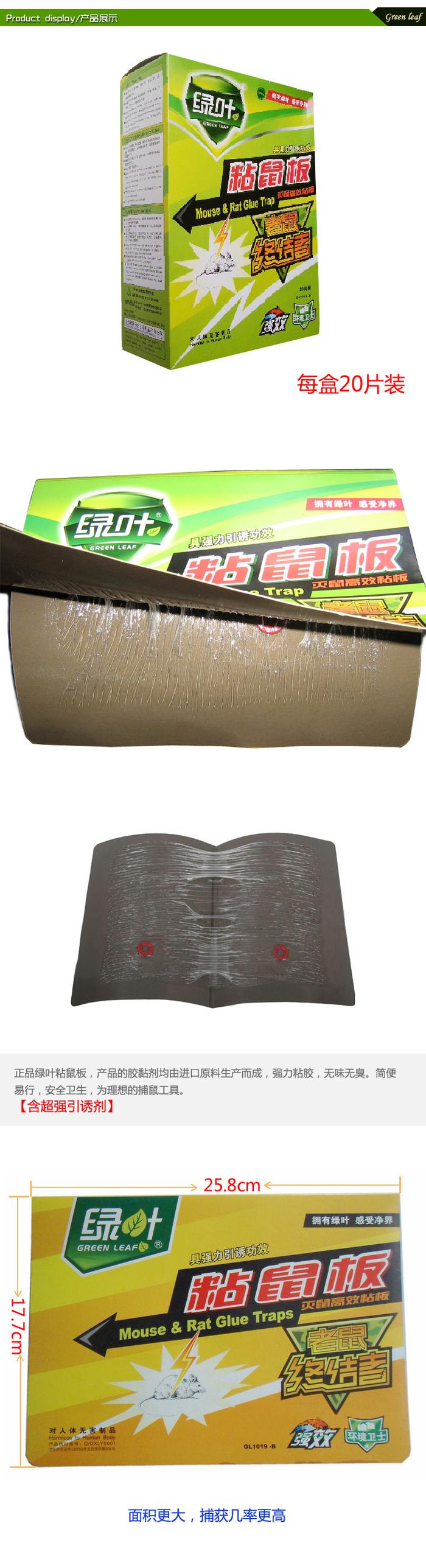 Genuine green leaf GL1019 mouse plate rat poison rat poison trap is environmentally friendly and non-toxic.
