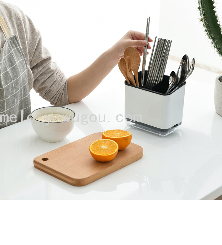 Grid Drain Tableware Chopsticks Box, Household Knife Rack, Kitchen Storage Rack, Storage Rack, Household Drain Tube