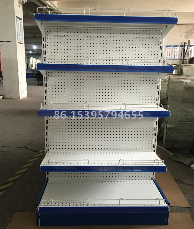 Double side big hole plate supermarket shelves, single side shelf, shelf head Double side big hole plate supermarket shelves, single side shelf, shelf head