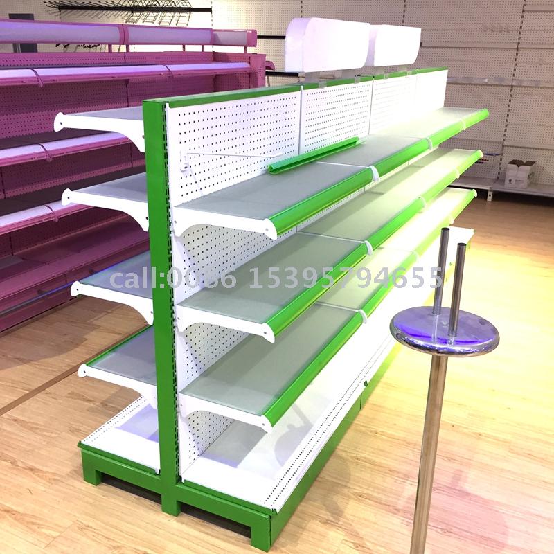 Double side big hole plate supermarket shelves, single side shelf, shelf head Double side big hole plate supermarket shelves, single side shelf, shelf head