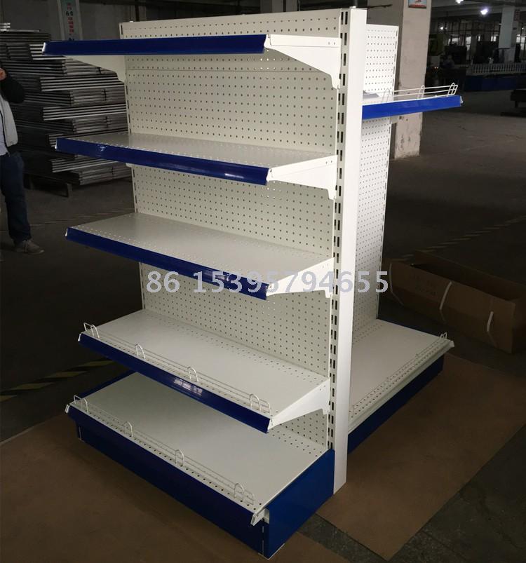 Double side big hole plate supermarket shelves, single side shelf, shelf head Double side big hole plate supermarket shelves, single side shelf, shelf head