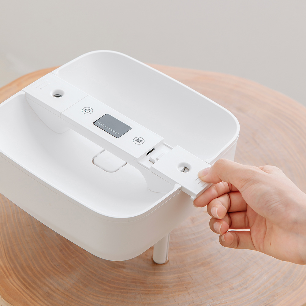 Boshang New 2020 Indoor Double Spray Heavy Fog Digital Display Humidifier Atomizer Plate Removable Factory Direct Sales