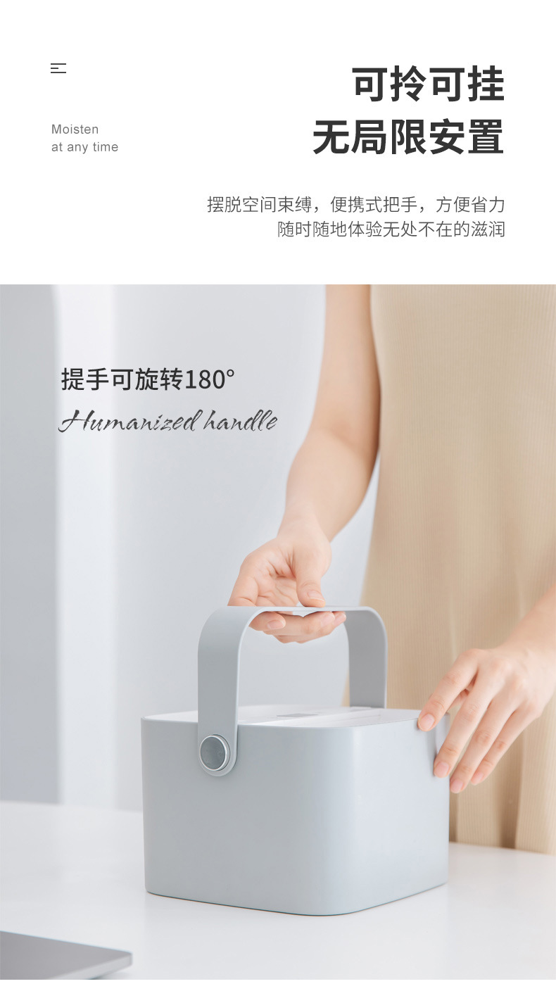 Boshang New 2020 Indoor Double Spray Heavy Fog Digital Display Humidifier Atomizer Plate Removable Factory Direct Sales