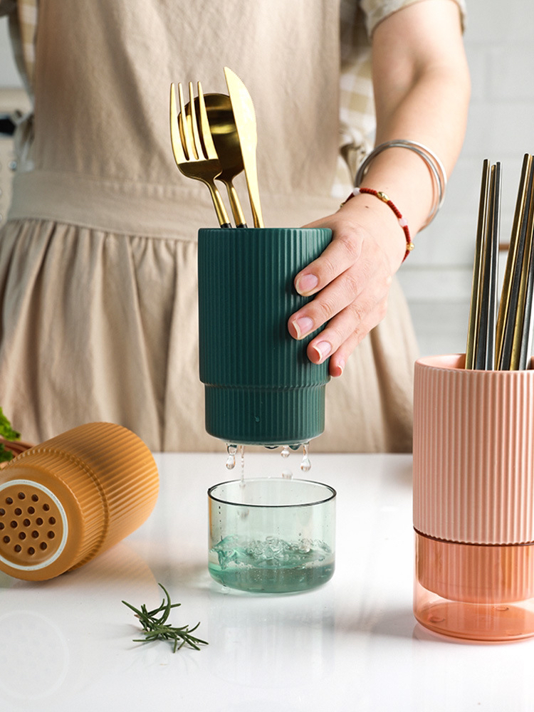 Chopstick Canister Tableware Cage Mildew-Proof Chopsticks Basket Chopsticks Draining Rack Chopsticks Storage Box Knife, Fork and Spoon Chopstick Holder
