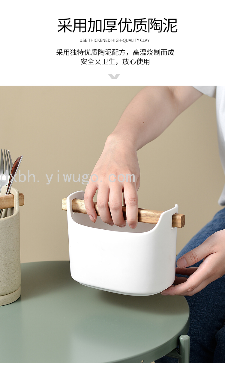 Ceramic Chopsticks Holder Mildew-Proof Creative Kitchen Household Draining Nordic Chopsticks Spoon Storage Box Ceramic Chopsticks Holder Mildew-Proof Creative Kitchen Household Draining Nordic Chopsticks Spoon Storage Box