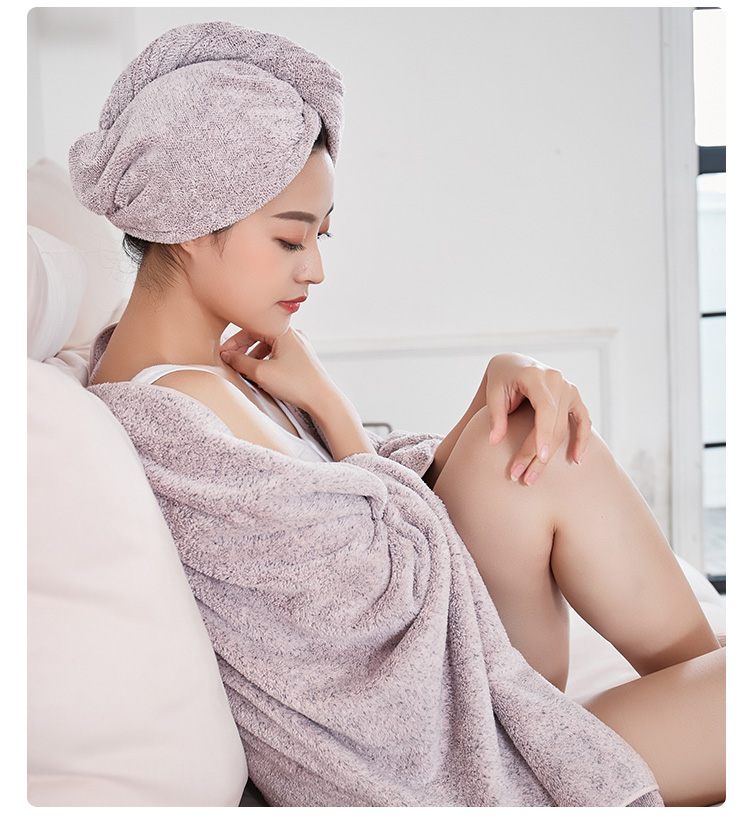 Jieni Skin 70x140 Bamboo Charcoal Fiber Super Water-Absorbing and Quick-Drying Soft Lint-Free Adult Cute Korean Style Bath Towel