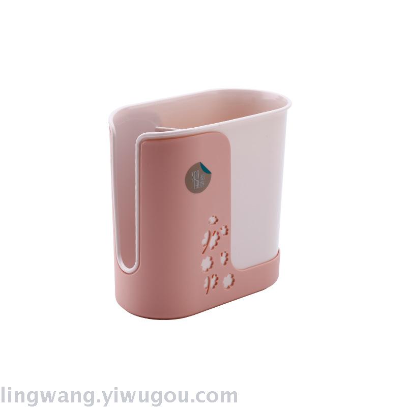 Kitchen Plastic Multi-Functional Storage Rack Wheat Straw Plastic Draining Chopsticks Bucket Creative Draining Chopsticks Bucket Cage Wholesale