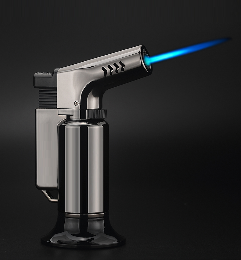 High temperature three-straight windproof metal inflatable point cigar outdoor barbecue welding torch gun torch lighter