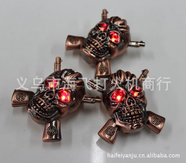 The supply of 599 flash skull Guaijiao metal lighter and Yanju into new ideas