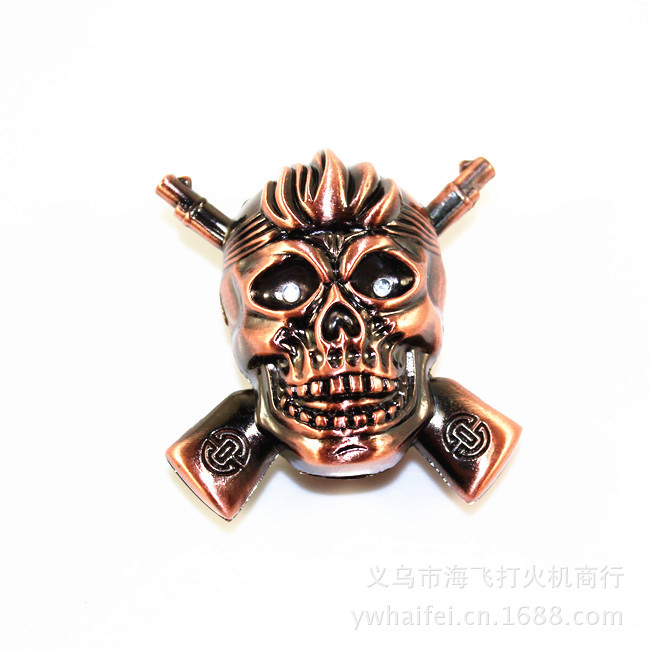 The supply of 599 flash skull Guaijiao metal lighter and Yanju into new ideas