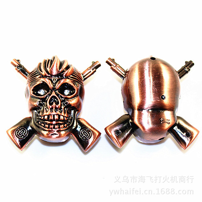 The supply of 599 flash skull Guaijiao metal lighter and Yanju into new ideas