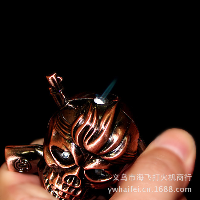 The supply of 599 flash skull Guaijiao metal lighter and Yanju into new ideas