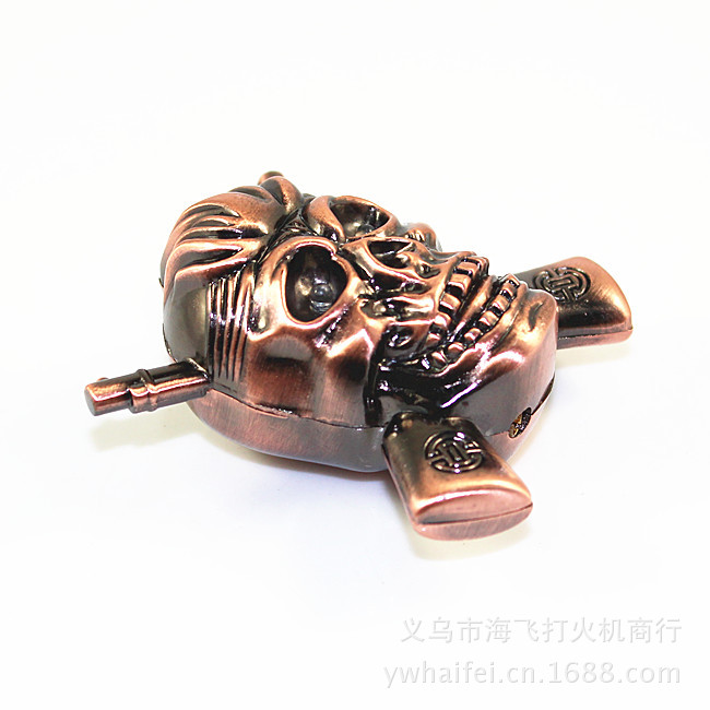 The supply of 599 flash skull Guaijiao metal lighter and Yanju into new ideas