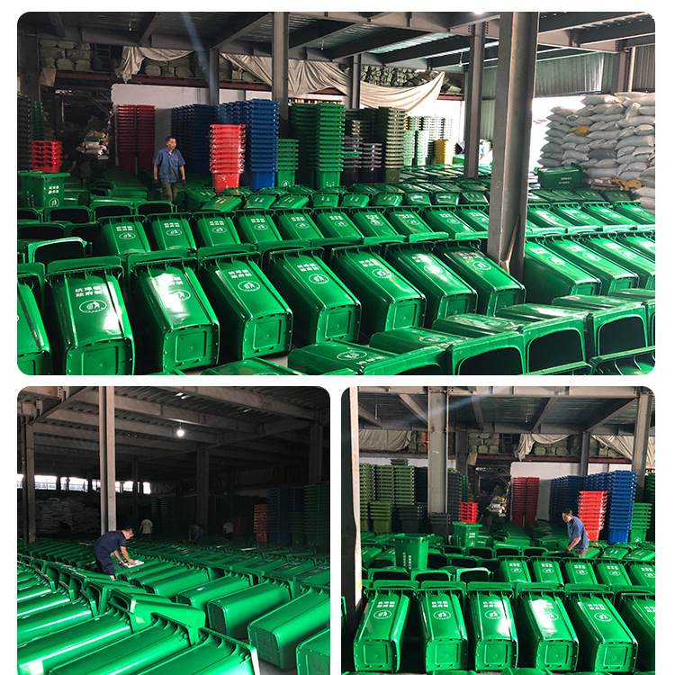 Outdoor Trash Bin Property Community Large Plastic Sorting Trash Bin with Lid 240L Sanitation Dustbin Wholesale