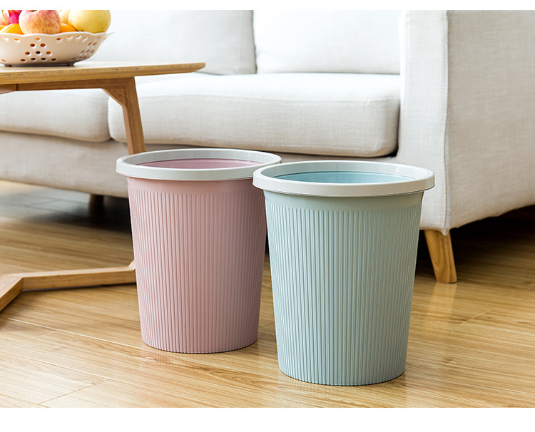 European-style dustbin with pressure ring household kitchen, living room, bathroom, basket, bedroom, large garbage basket, garbage can
