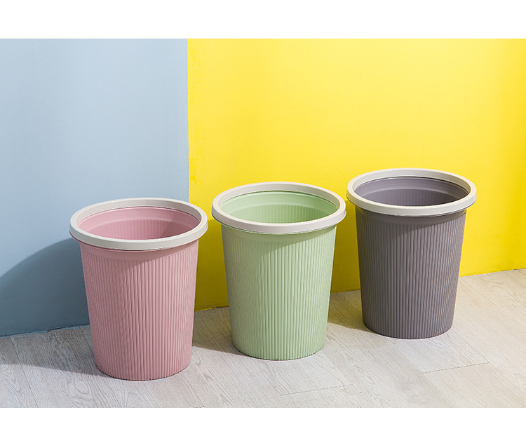 European-style dustbin with pressure ring household kitchen, living room, bathroom, basket, bedroom, large garbage basket, garbage can
