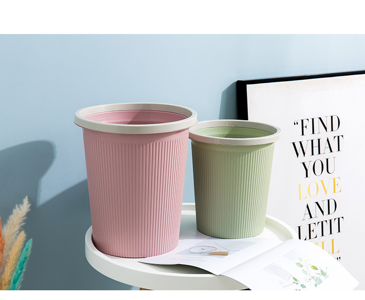 European-style dustbin with pressure ring household kitchen, living room, bathroom, basket, bedroom, large garbage basket, garbage can