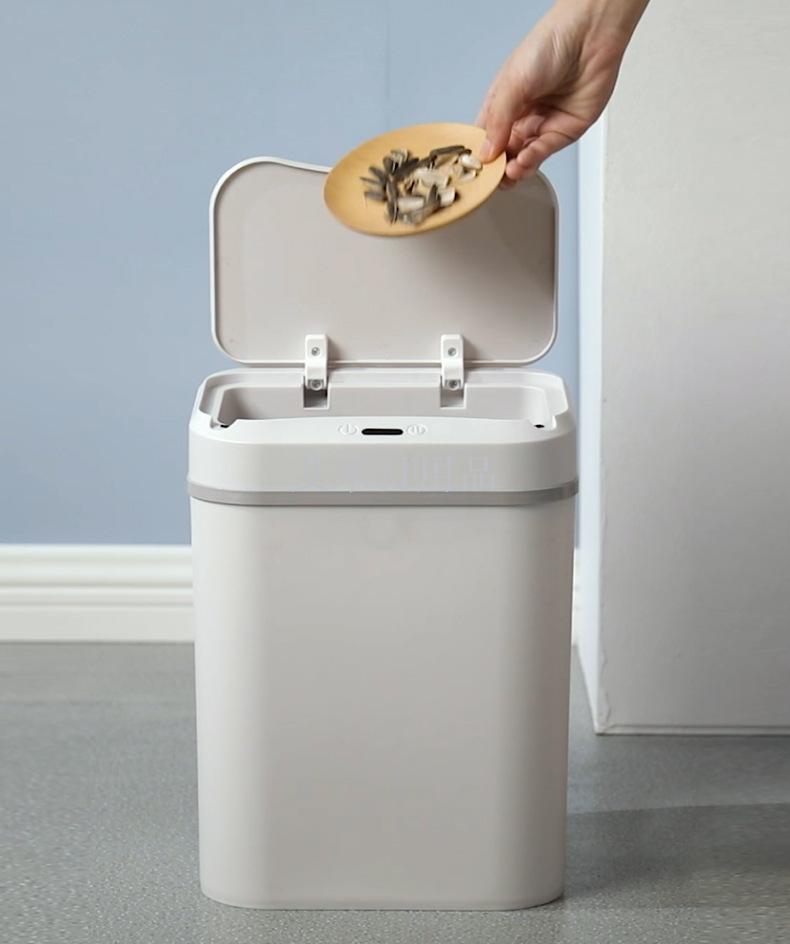 Ym-6107 square /6108 round intelligent dustbin sensing waterproof sanitary bucket automatic plastic wastebasket