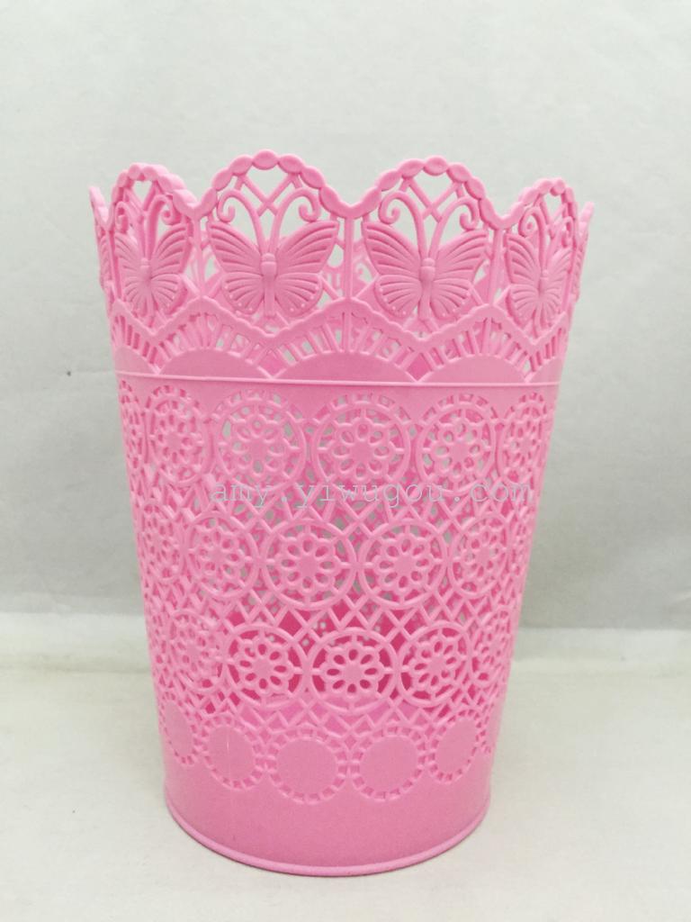 YLT-8010 carved hollow desktop trash creative plastic Mini dustbin