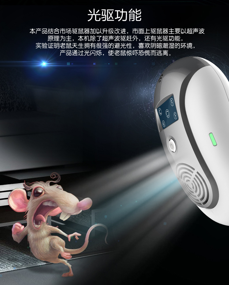 Mouse Repeller Electronic New Product Mousetrap Household Mouse Trap Electric Cat Mouse Repeller Gadgets Insect Killer