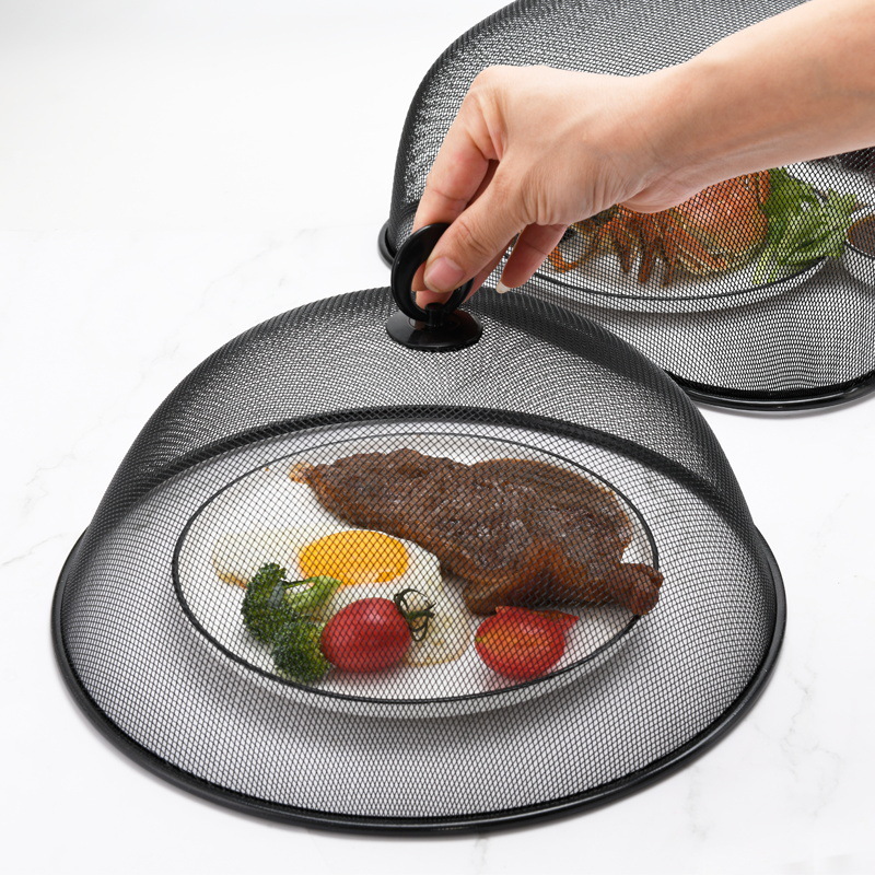 Multi-Functional Vegetable Cover Leftovers Vegetable Cover Dish Cover Kitchen Wrought Iron Food Cover Can Be Hung Small Anti-Mosquito Cockroach Large Size Dish Cover