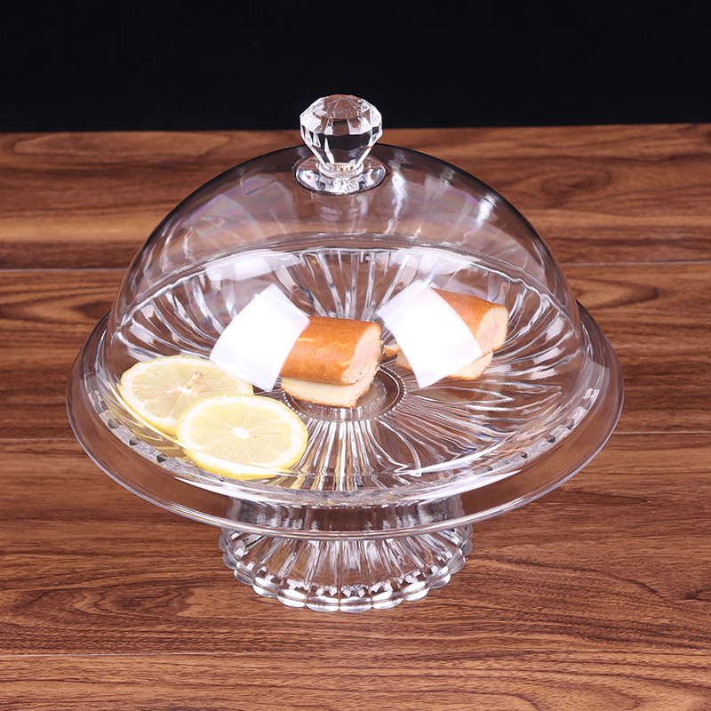 Transparent Acrylic Food Cover Dust Cover Plastic round Dish Cover Cake Cover Transparent Cover Bowl Cover Universal Pc