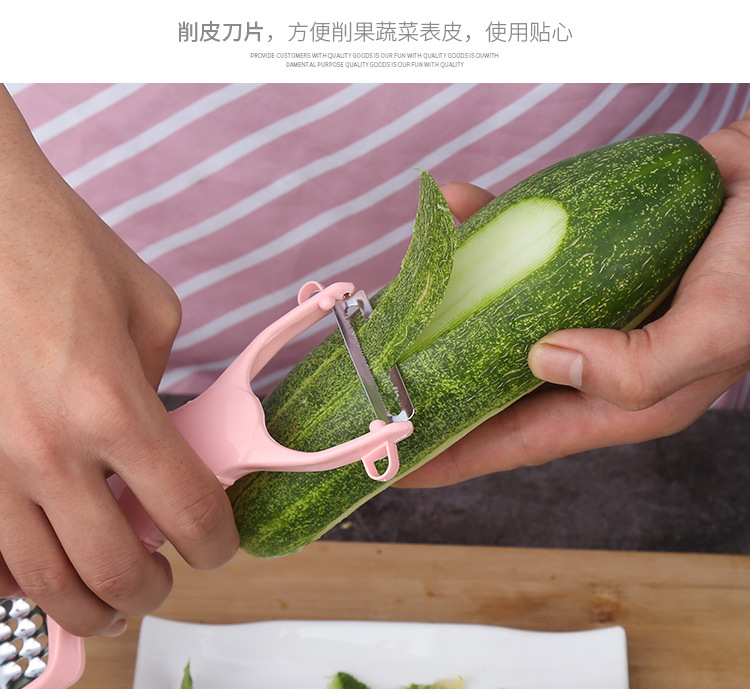 Factory Direct Sales New Creative Stainless Steel Multi-Functional Double-Headed Peeler Peeler