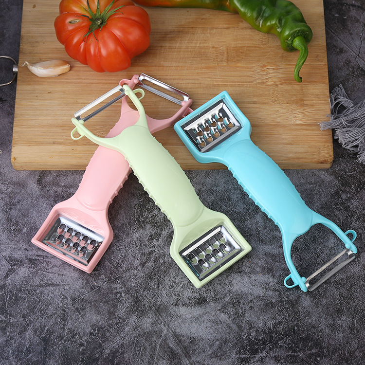 Factory Direct Sales New Creative Stainless Steel Multi-Functional Double-Headed Peeler Peeler