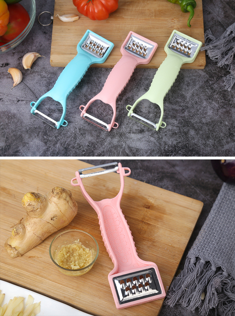 Factory Direct Sales New Creative Stainless Steel Multi-Functional Double-Headed Peeler Peeler