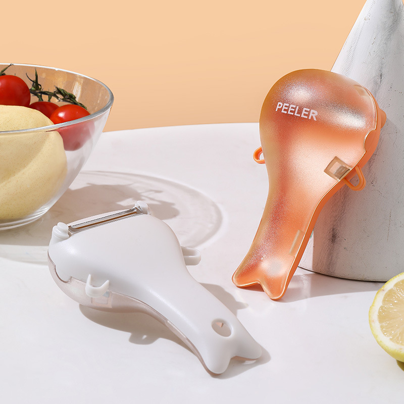 New Peeler Cute Fruit Scratcher Multi-Function with Box Peeling Artifact Collection and Storage Peeler