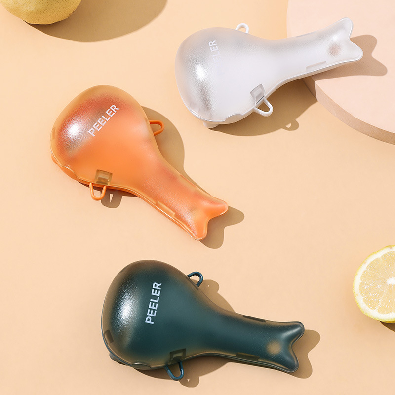 New Peeler Cute Fruit Scratcher Multi-Function with Box Peeling Artifact Collection and Storage Peeler