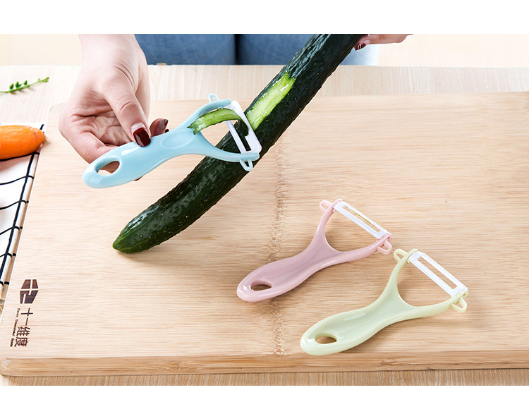 2296 Nordic Color Peeler Kitchen Gadget Fruit Peeling Knife Multi-Functional Melon and Fruit Ceramic Peeler T