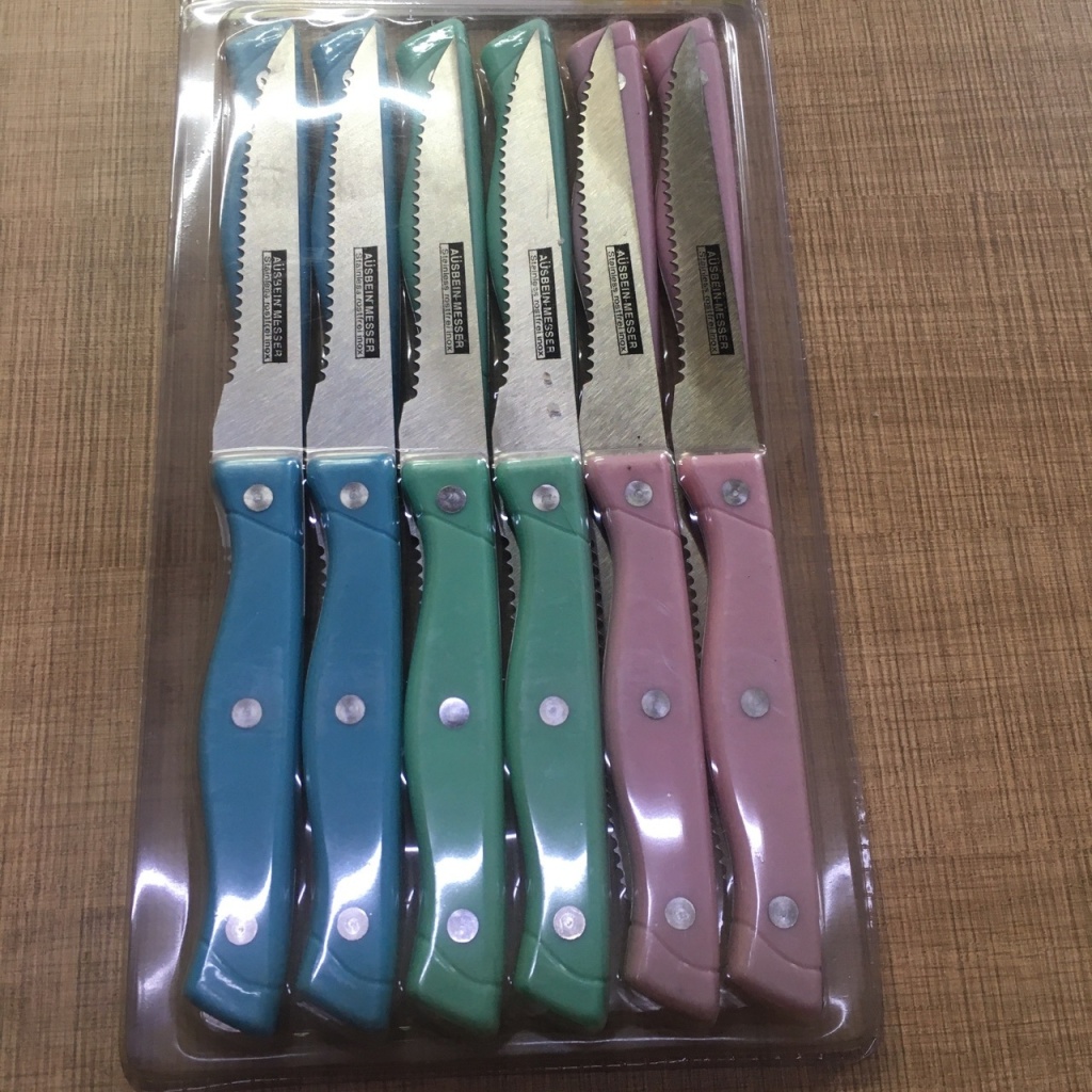 Stainless Steel Color Handle 6pcs 12PCs Bubble Shell Fruit Knife Steak Knife Peeler Knife Fruit Knife Stainless Steel Color Handle 6pcs 12PCs Bubble Shell Fruit Knife Steak Knife Peeler Knife Fruit Knife