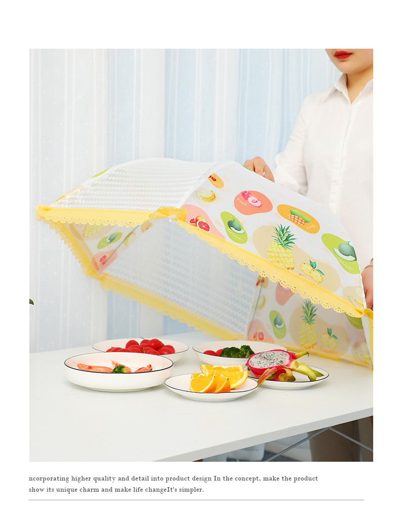Mesh dish cover meal table table cover dish household folding food dust-proof table cover umbrella anti-fly mosquito cover Mesh dish cover meal table table cover dish household folding food dust-proof table cover umbrella anti-fly mosquito cover