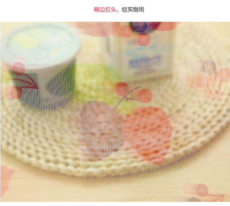 Printed large size dining table cover meal cover fruit cover fly cover food cover lace lace dish cover foldable