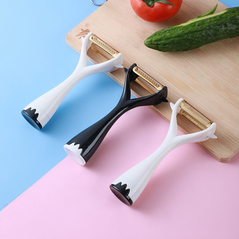 Peeler Double-Headed Multi-Functional Peeler Fruit Peeling Knife Peeler Potato Radish Grater Kitchen Gadget