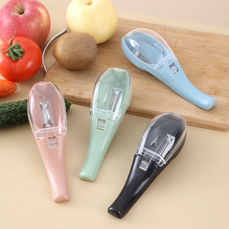 New Fruit Plane Kitchen Tools for Cutting Fruit Peeler with Lid Beam Knife Apple Peeling Scratcher Peeler