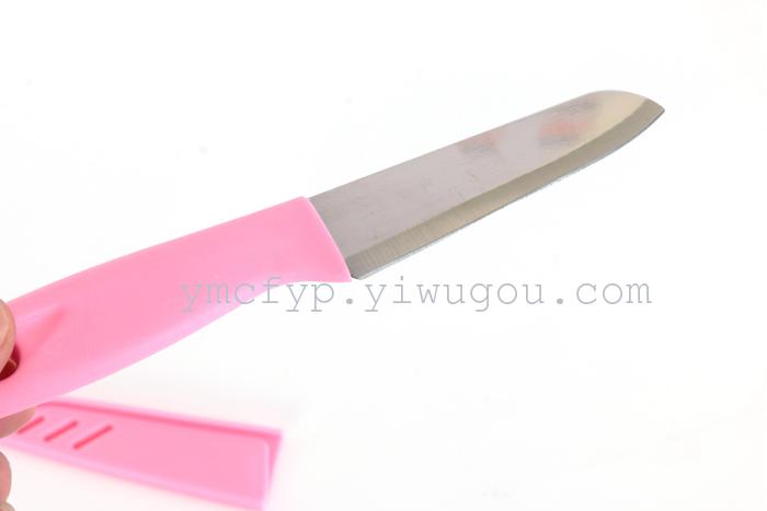 ABS stainless steel handle with plastic sleeve fruit knife peeler portable